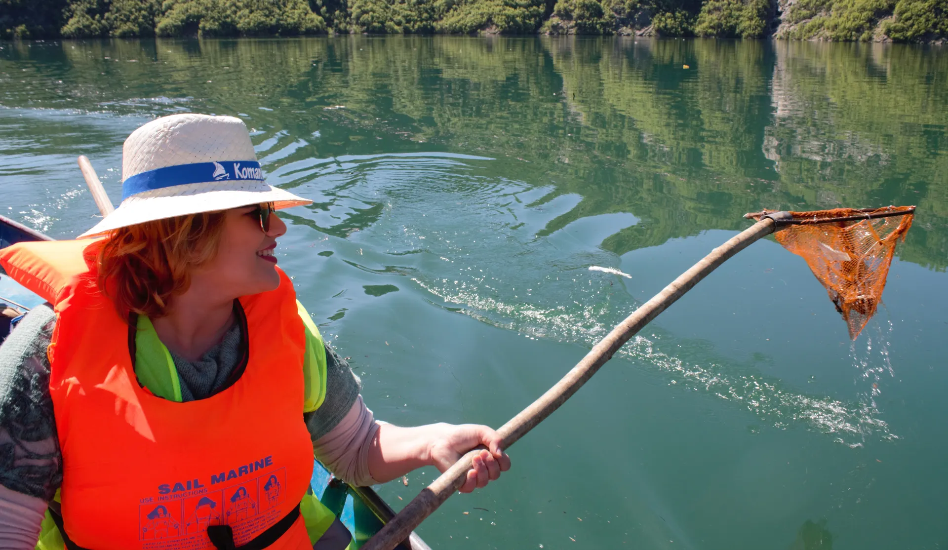 A tour guest helping to protect the biodiversity of the Shala River valley.